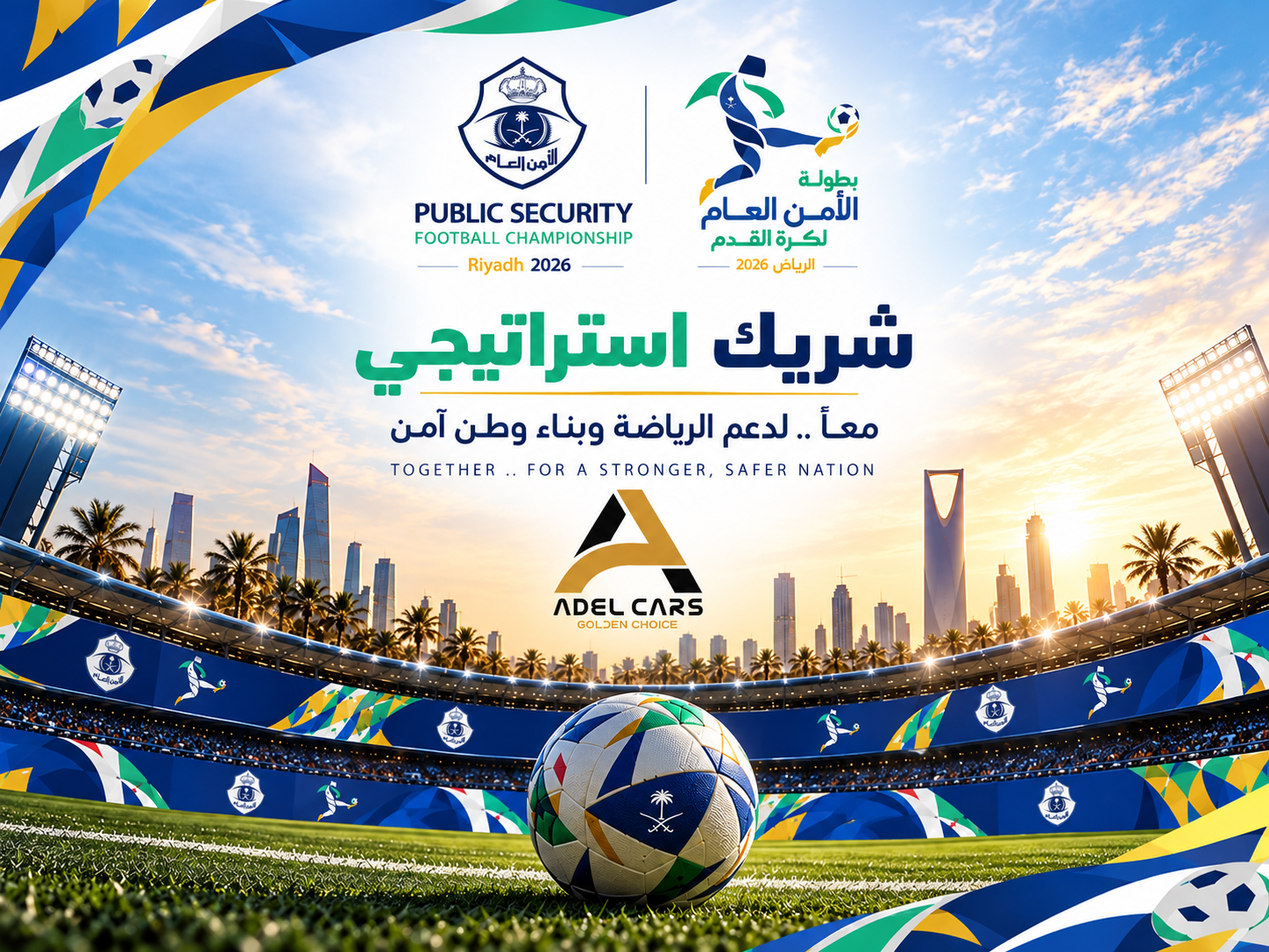عادل للسيارات شريكًا استراتيجيًا لبطولة الأمن العام لكرة القدم – الرياض 2026